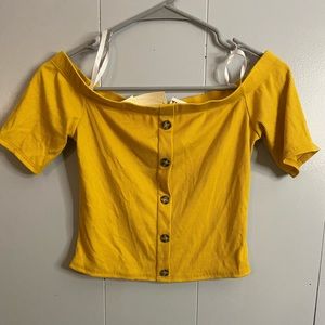 Never worn Yellow crop top